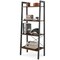 Costway 4-Tier Bookshelf Industrial Display Storage Shelf Plant Flower Stand Metal Frame